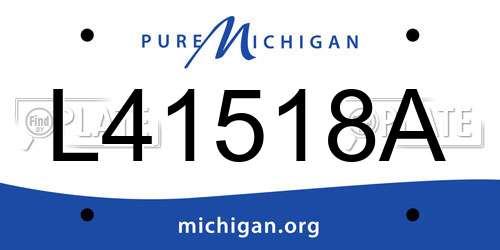 L41518A Michigan License Plate