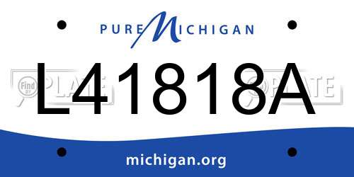 L41818A Michigan License Plate