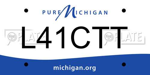 L41CTT Michigan License Plate