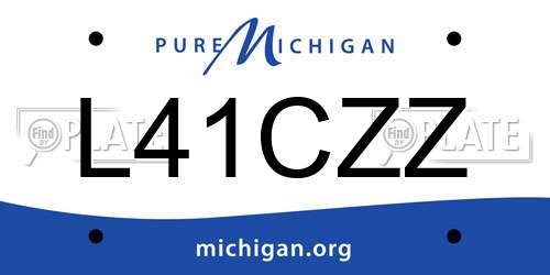L41CZZ Michigan License Plate
