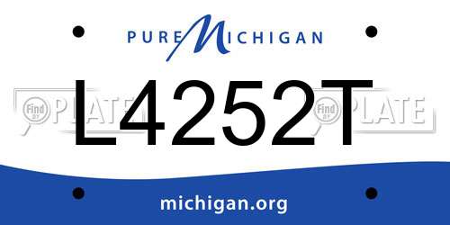 L4252T Michigan License Plate