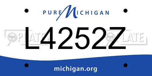 L4252Z Michigan License Plate