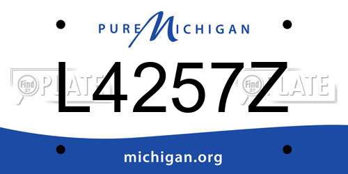 L4257Z Michigan License Plate