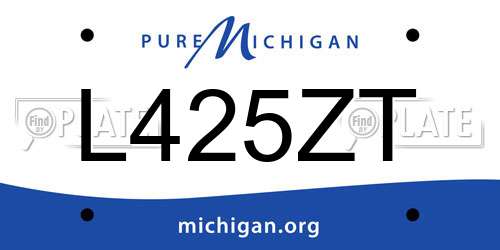 L425ZT Michigan License Plate