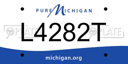 L4282T Michigan License Plate