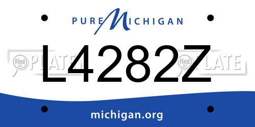 L4282Z Michigan License Plate
