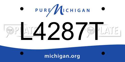 L4287T Michigan License Plate
