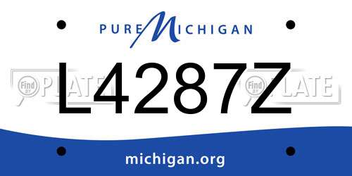L4287Z Michigan License Plate