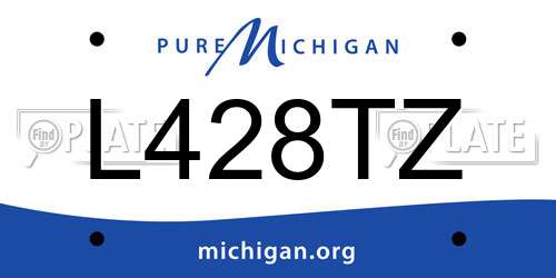 L428TZ Michigan License Plate