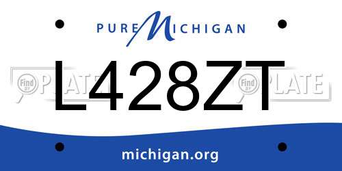 L428ZT Michigan License Plate