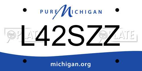 L42SZZ Michigan License Plate