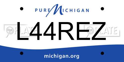 L44REZ Michigan License Plate