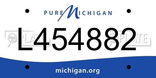 L454882 Michigan License Plate