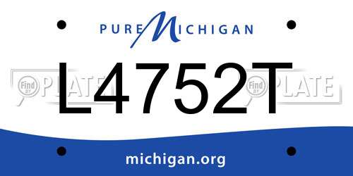 L4752T Michigan License Plate