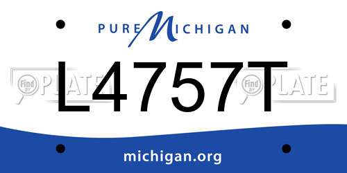 L4757T Michigan License Plate