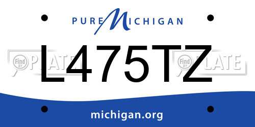L475TZ Michigan License Plate