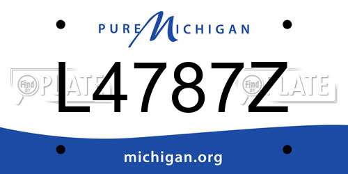 L4787Z Michigan License Plate