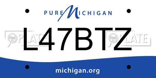 L47BTZ Michigan License Plate
