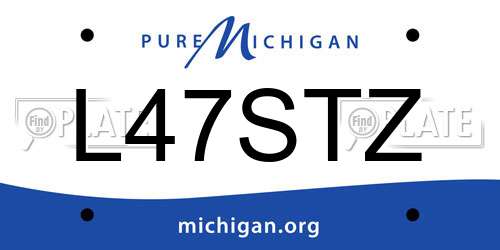 L47STZ Michigan License Plate