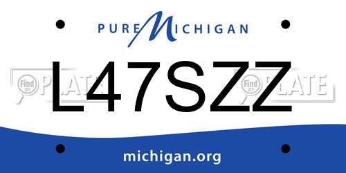 L47SZZ Michigan License Plate