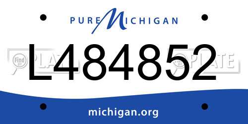L484852 Michigan License Plate