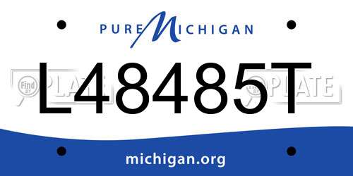 L48485T Michigan License Plate