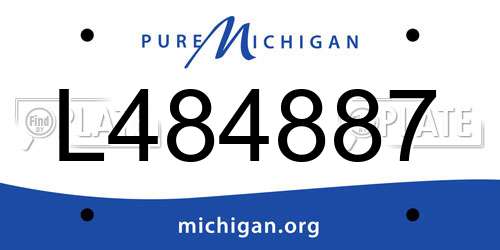 L484887 Michigan License Plate