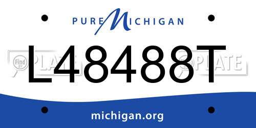 L48488T Michigan License Plate