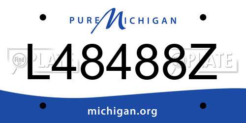 L48488Z Michigan License Plate