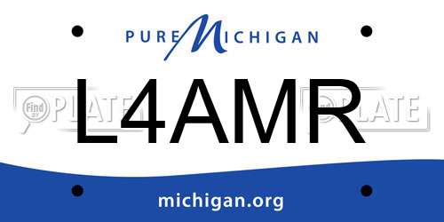 L4AMR Michigan License Plate