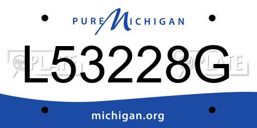 L53228G Michigan License Plate