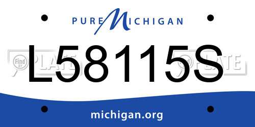 L58115S Michigan License Plate