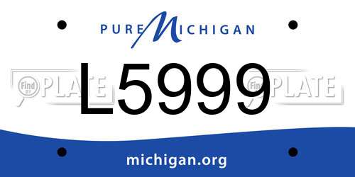 L5999 Michigan License Plate