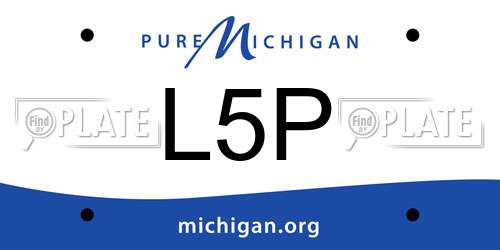 L5P Michigan License Plate