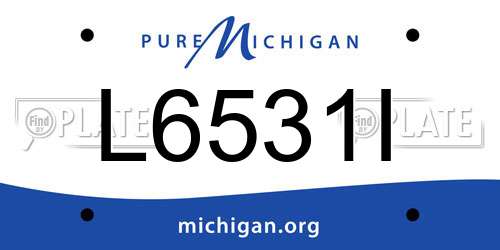 L6531I Michigan License Plate