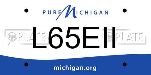 L65EII Michigan License Plate