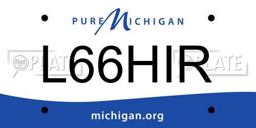 L66HIR Michigan License Plate