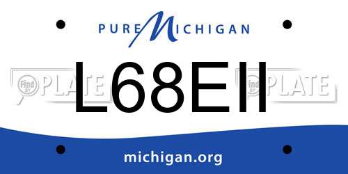 L68EII Michigan License Plate