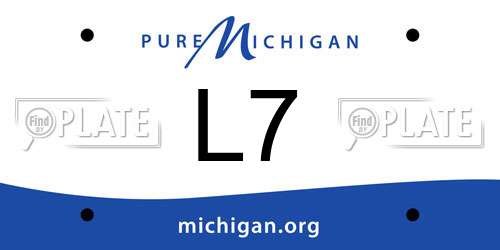 L7 Michigan License Plate
