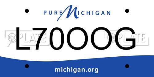 L70OOG Michigan License Plate