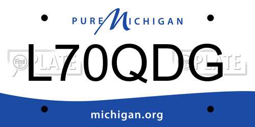 L70QDG Michigan License Plate