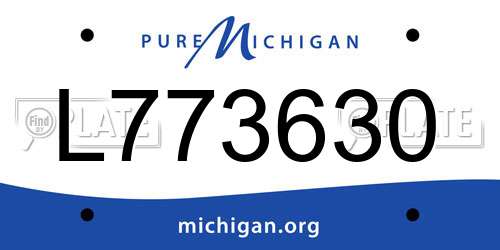 L773630 Michigan License Plate