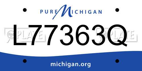 L77363Q Michigan License Plate