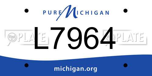 L7964 Michigan License Plate