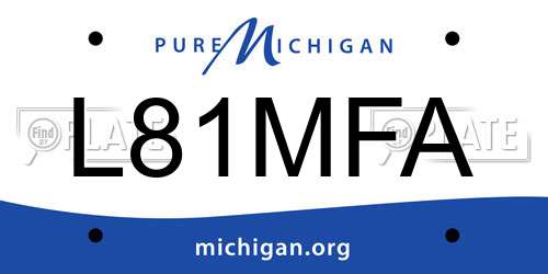 L81MFA Michigan License Plate