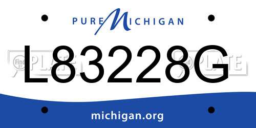 L83228G Michigan License Plate