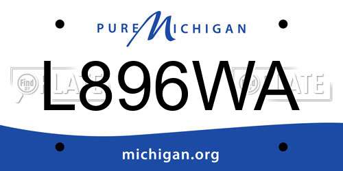 L896WA Michigan License Plate