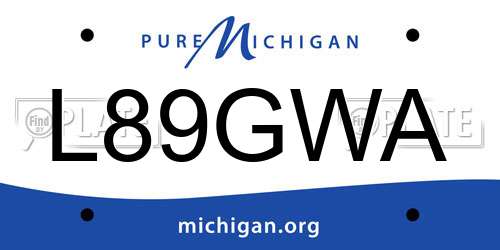 L89GWA Michigan License Plate