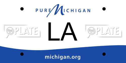 LA Michigan License Plate