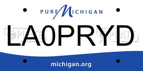 LA0PRYD Michigan License Plate